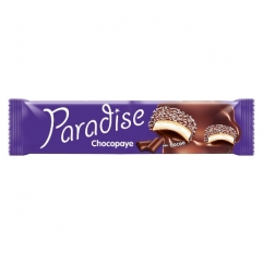 PARADISE CHOCOPAYE cocoa coated sandwich biscuits with marshmallow and coconut 